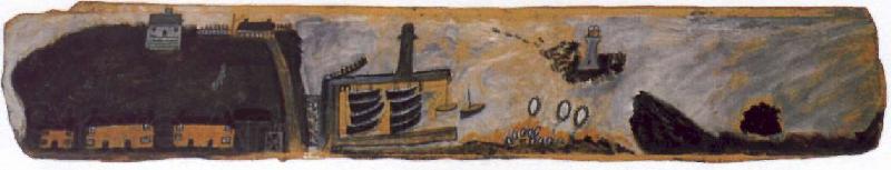 Alfred Wallis St.Ives with Godrevy Lighthouse